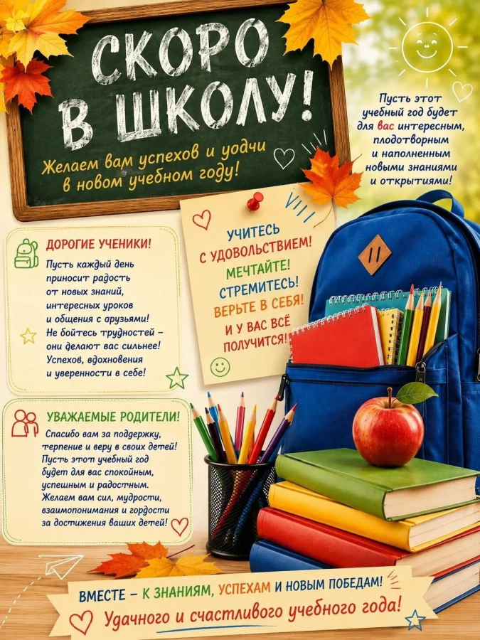 Скоро в школу!