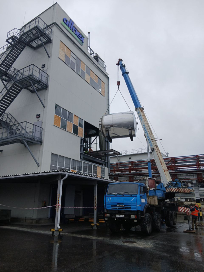 На заводе «Аллнекс Белгород» установлен новый смеситель для увеличения производственных мощностей